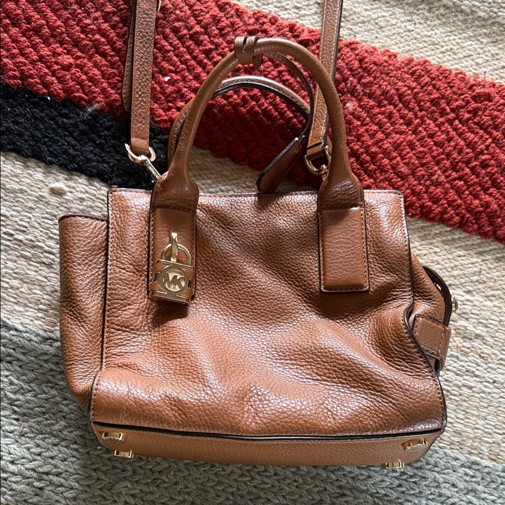 Michael kors McKenna medium satchel crossbody leather bag purse